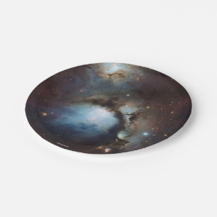 Orion Nebula Messier 78 Real Space Photo Paper Plate