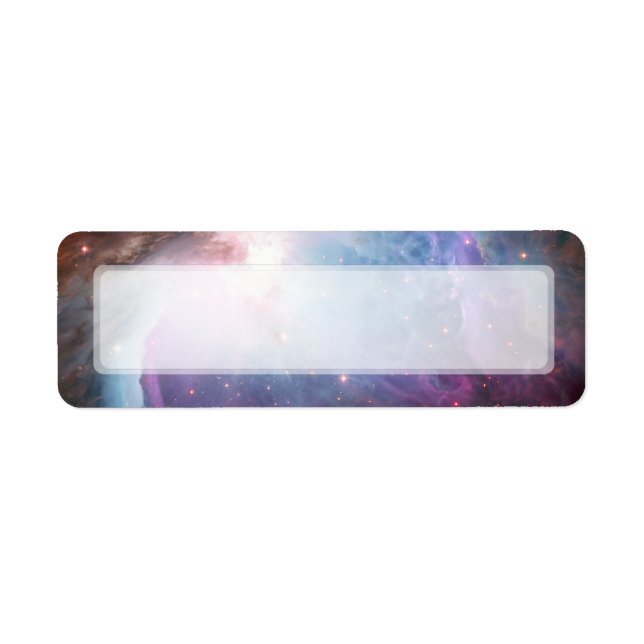 Orion Nebula Purple Space Return Address Label (Front)