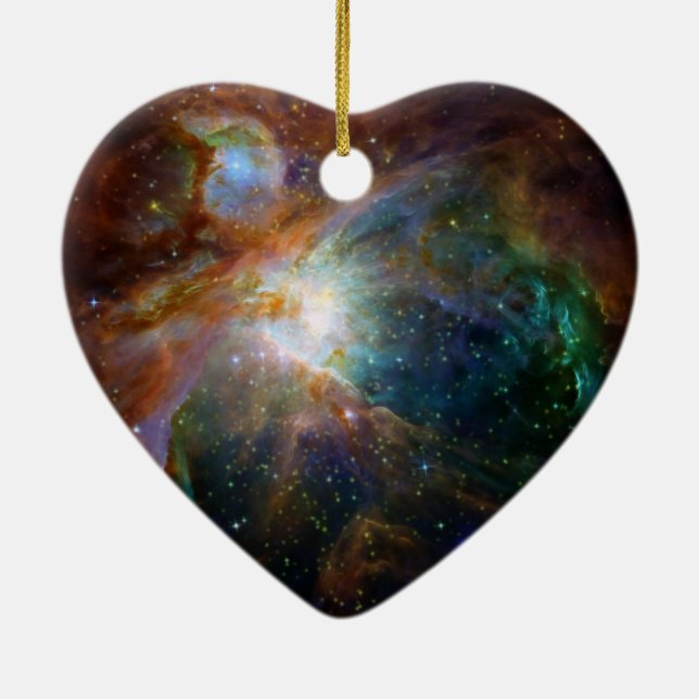 Orion Nebula reddish brown NASA Ceramic Ornament (Back)