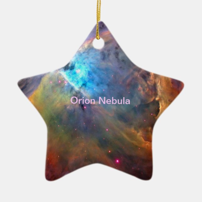 Orion Nebula Space Galaxy Ceramic Ornament (Front)