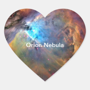 Orion Nebula Space Galaxy Heart Sticker