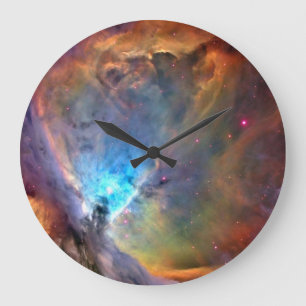 Orion Nebula Space Galaxy low contrast Large Clock