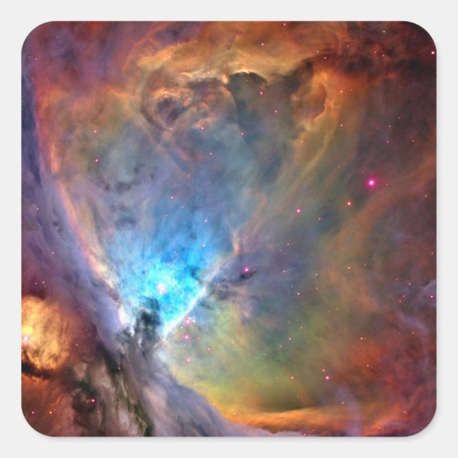 Orion Nebula Space Galaxy low contrast Square Sticker (Front)