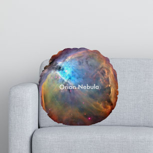 Orion Nebula Space Galaxy Round Cushion