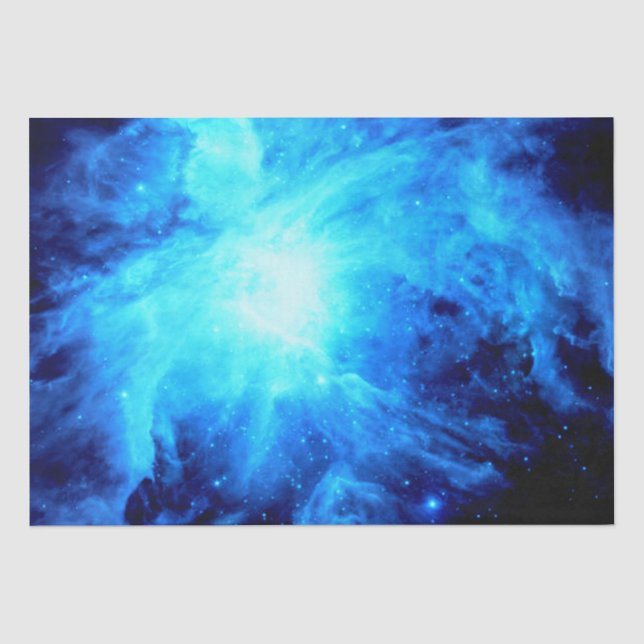 Orion Nebula Vibrant Blue Tissue Paper (Front)