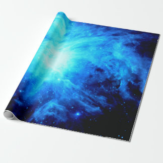 Orion Nebula Vibrant Blue Wrapping Paper