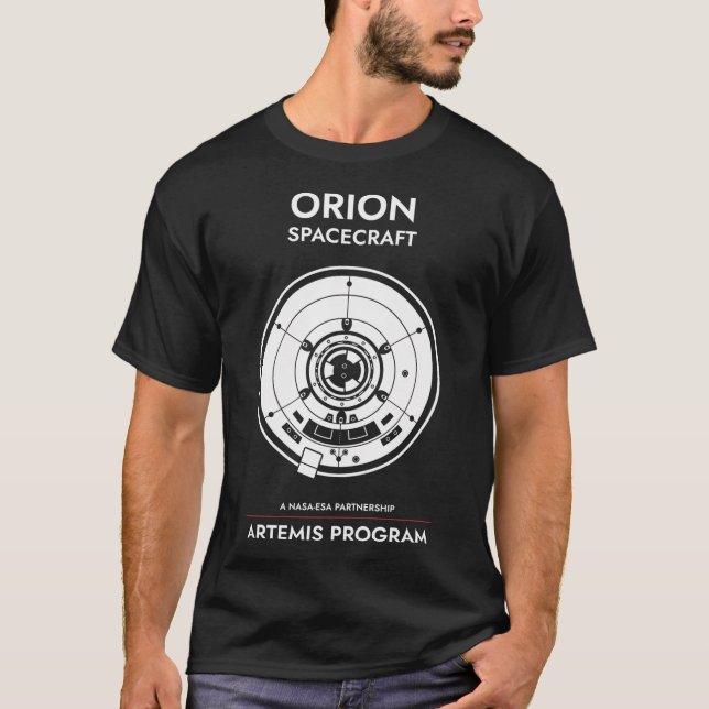 Orion Spacecraft. Artemis Program T-Shirt (Front)