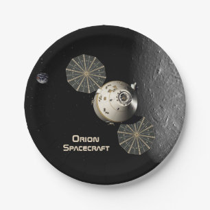 Orion Spacecraft in Lunar Orbit Paper Plate