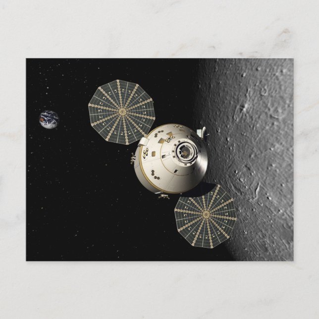 Orion Spacecraft in Lunar Orbit Postcard (Front)