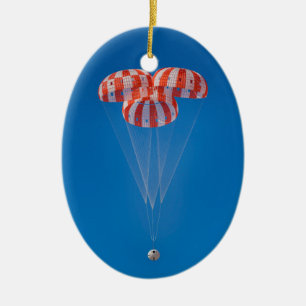Orion Spacecraft Parachute Landing Ceramic Ornament