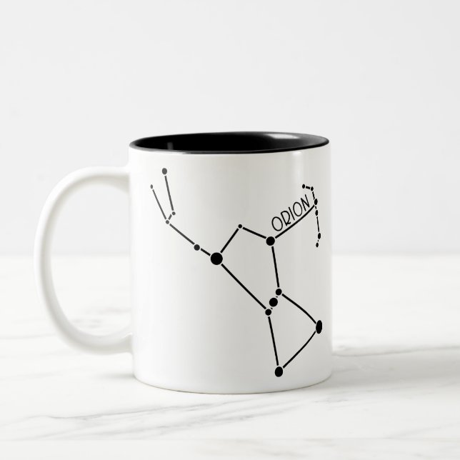 Orion the hunter Constellation Stars graphic Two-Tone Coffee Mug (Left)