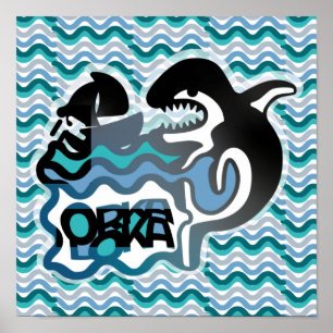 ORKA LOKA / ORCA LOCA BY MASANSER pixelat Poster