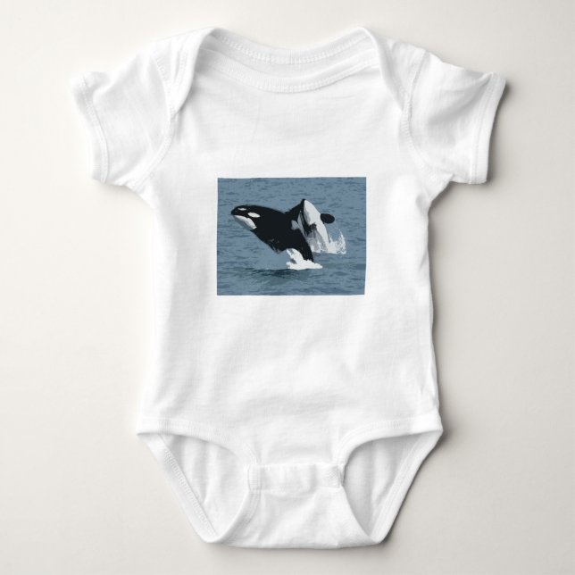 Orka Whale Baby Bodysuit (Front)
