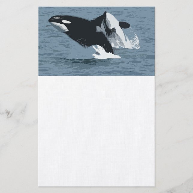 Orka Whale Stationery (Front)