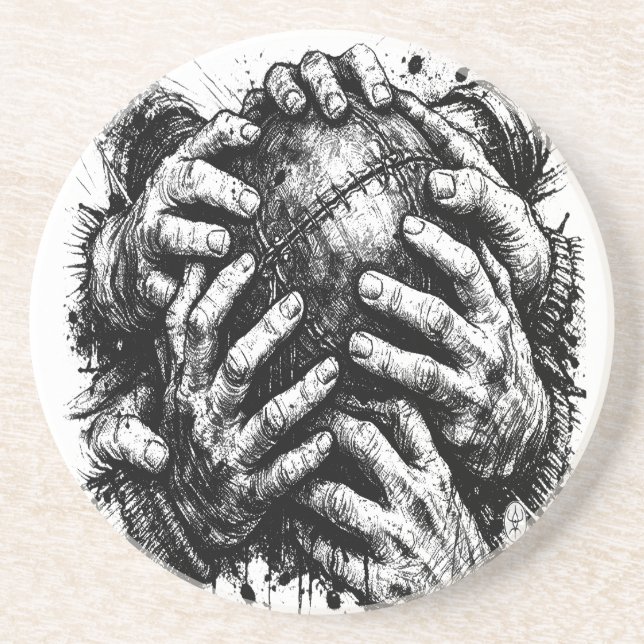 Orkney Ba Grasping Hands Coaster (Front)