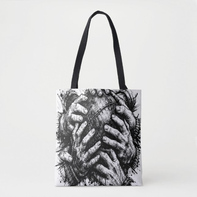 Orkney Ba Grasping Hands Tote Bag (Front)