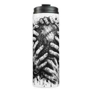 Orkney Dark Art Ink Illustration – Grasping Hands Thermal Tumbler