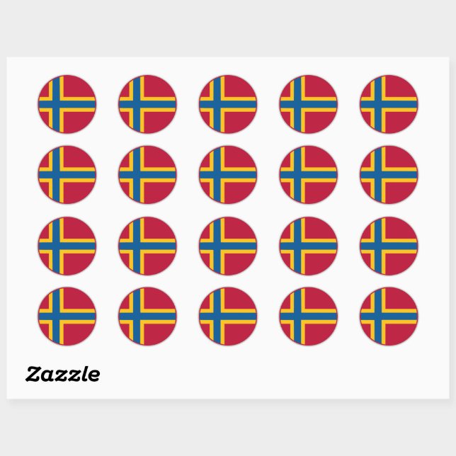 Orkney Flag Classic Round Sticker (Sheet)