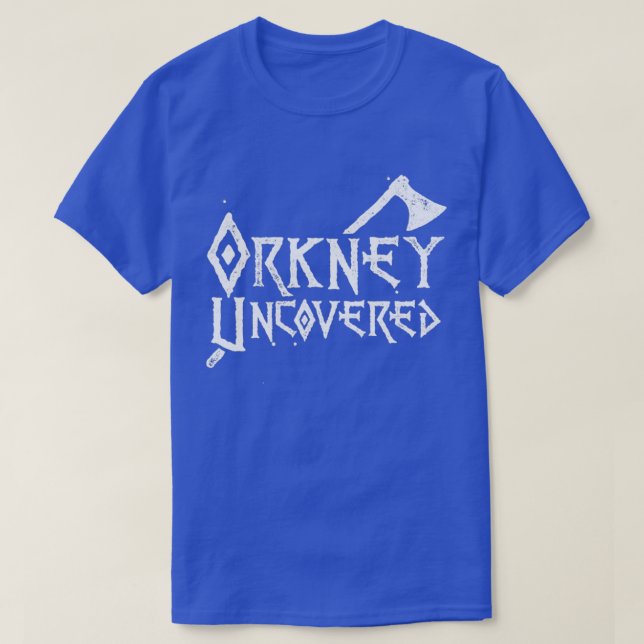 Orkney Uncovered Axe T-Shirt (Design Front)