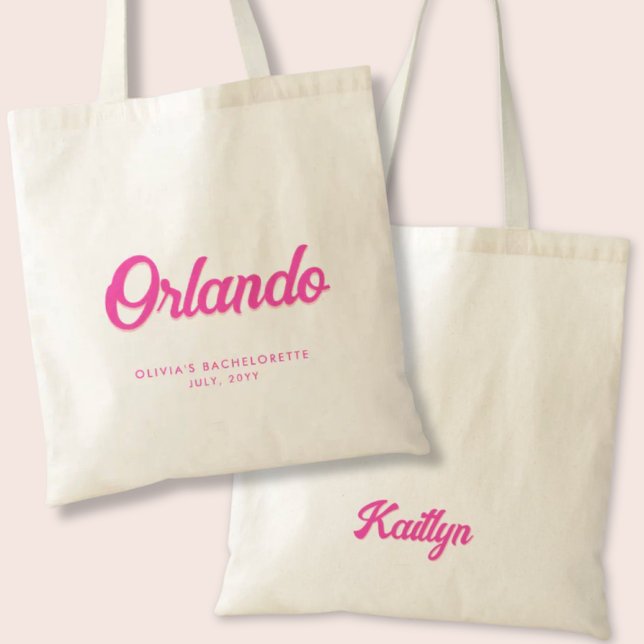 Orlando Bachelorette Party Personalised Tote Bag (Orlando Bachelorette Party Tote Bag)