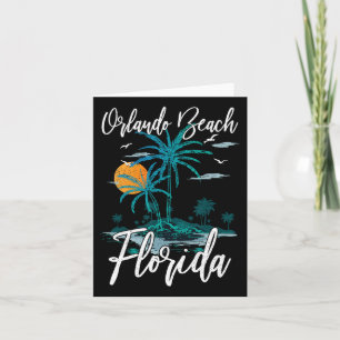 Orlando Beach Florida Family Vacation Palm Tree Su Card