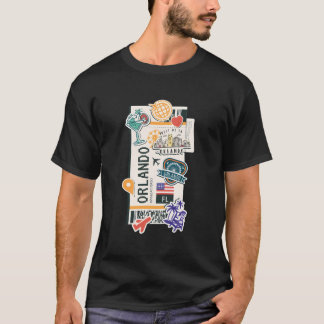 Orlando Boarding Pass Florida Ticket Pass Famous L T-Shirt