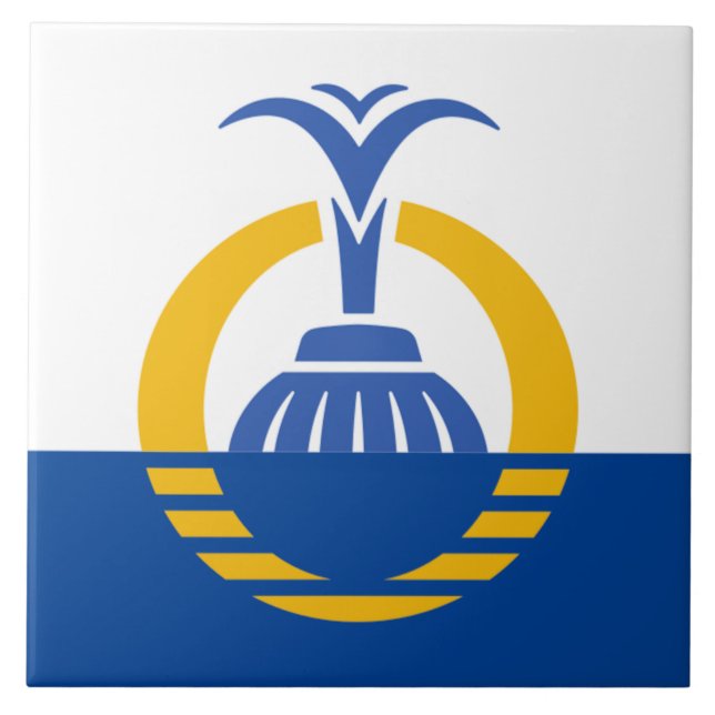 Orlando city flag ceramic tile (Front)