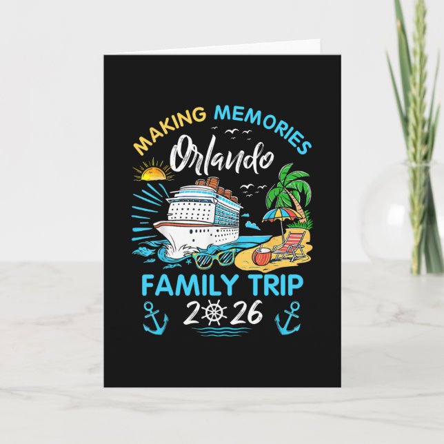 Orlando Family Trip 2026 Making Memories Vacation  Card (Front)