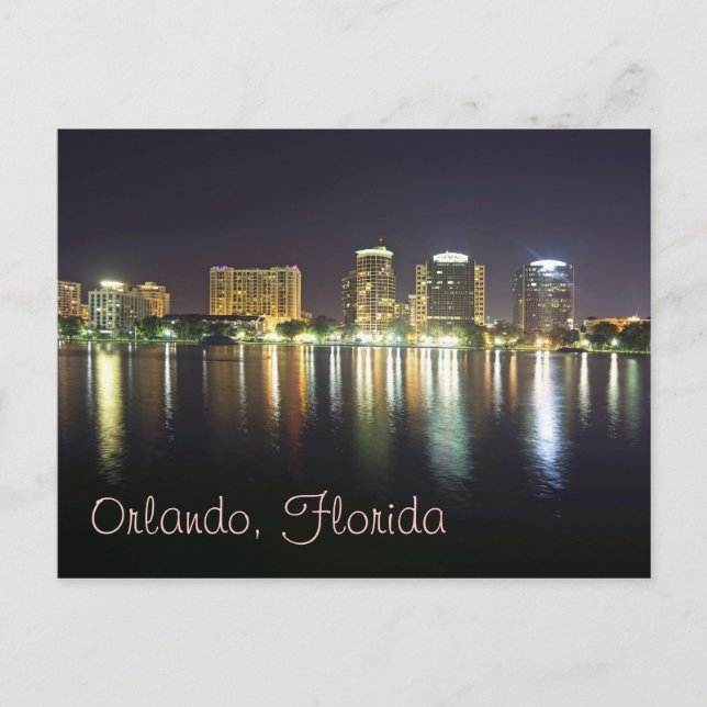 Orlando, FL reflections from Lake Eola Postcard (Front)
