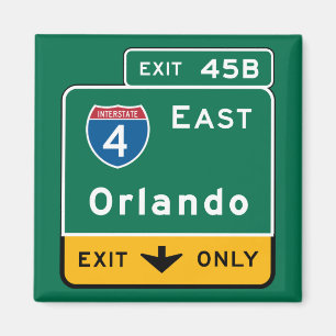 Orlando, FL Road Sign Magnet