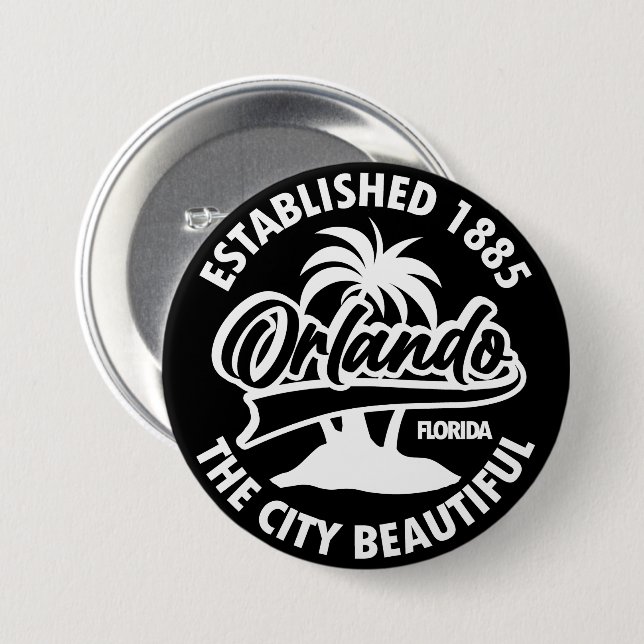 Orlando,Florida 7.5 Cm Round Badge (Front & Back)