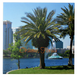 Orlando Florida Cityscape Ceramic Tile