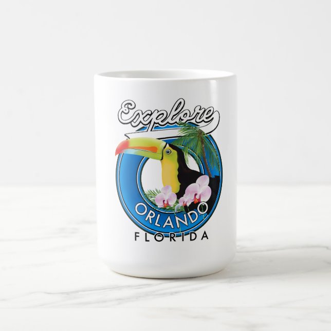 Orlando Florida Explore retro logo. Coffee Mug (Center)
