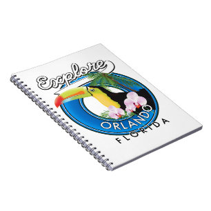Orlando Florida Explore retro logo. Notebook