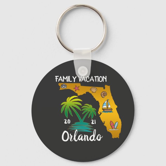 Orlando Florida Group Matching Vacation   Key Ring (Front)