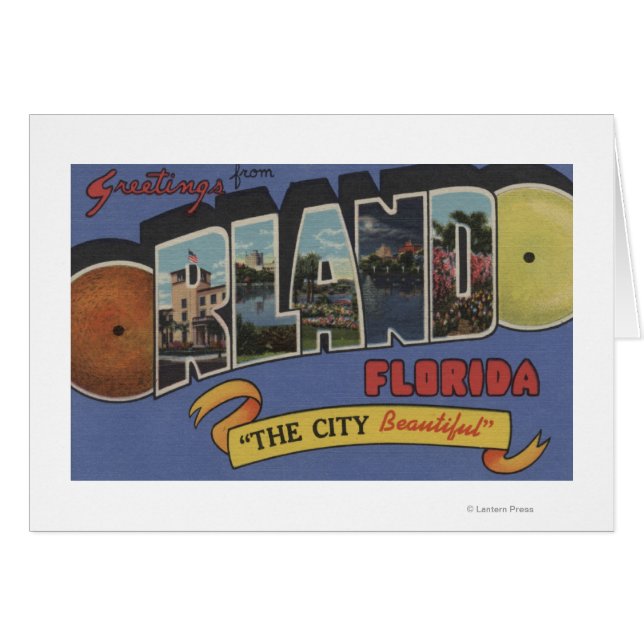 Orlando, Florida - Large Letter Scenes (Front Horizontal)