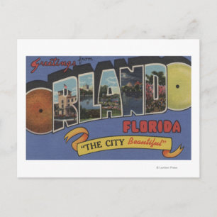 Orlando, Florida - Large Letter Scenes Postcard