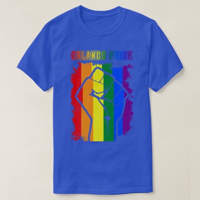 Orlando Florida LGBT Pride Month LGBTQ Rainbow Fla T-Shirt (Design Front)