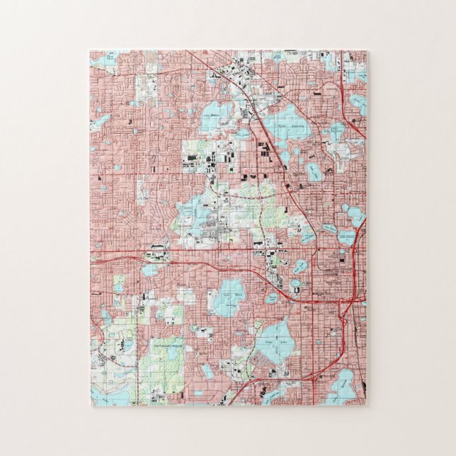 Orlando Florida Map (1995) Jigsaw Puzzle (Vertical)