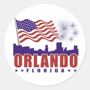 Orlando Florida Patriotic Sticker