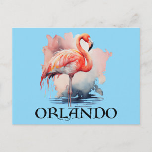 Orlando Florida Pink Flamingo Postcard