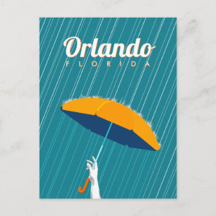 Orlando, Florida - Rain Holiday Postcard