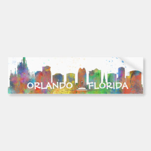 ORLANDO, FLORIDA SKYLINE BUMPER STICKER