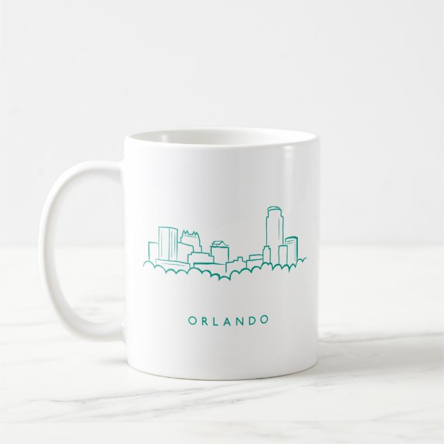 Orlando Florida Skyline Coffee Mug (Left)