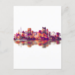 Orlando Florida Skyline Holiday Postcard