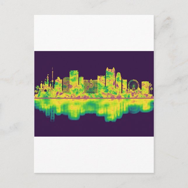 Orlando Florida Skyline Invitation Postcard (Front)