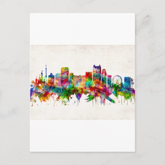 Orlando Florida Skyline Invitation Postcard (Front)