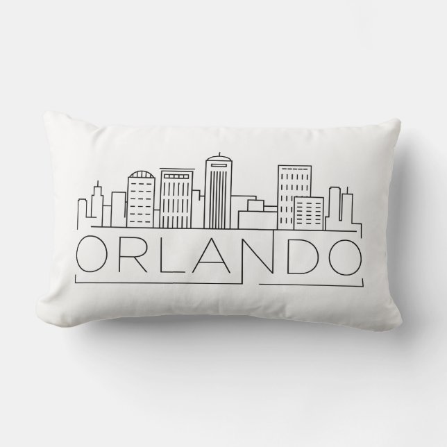 Orlando, Florida Skyline Lumbar Cushion (Front)