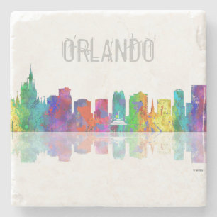 ORLANDO, FLORIDA SKYLINE - Stone Drinks Coaster