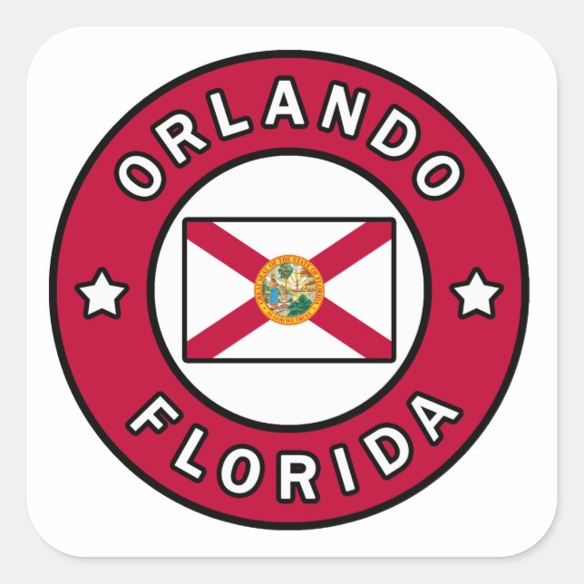 Orlando Florida Square Sticker (Front)